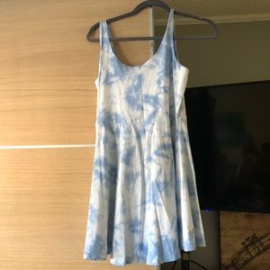 Blue tie dye dress